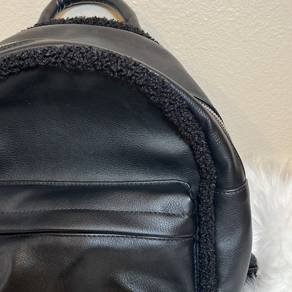 Madden Girl Black Fleece Lined Mini Backpack - Picture 5 of 12